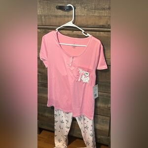 NWT Cozy Couture Ghost PJ Set Pink Size M